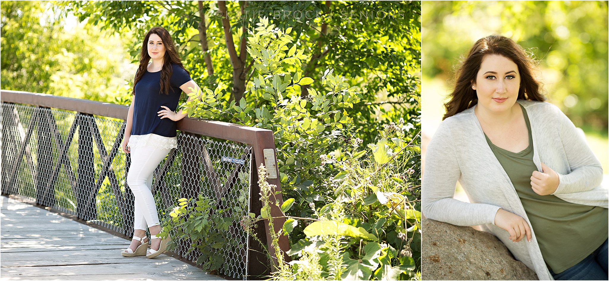 Senior pictures on bridge