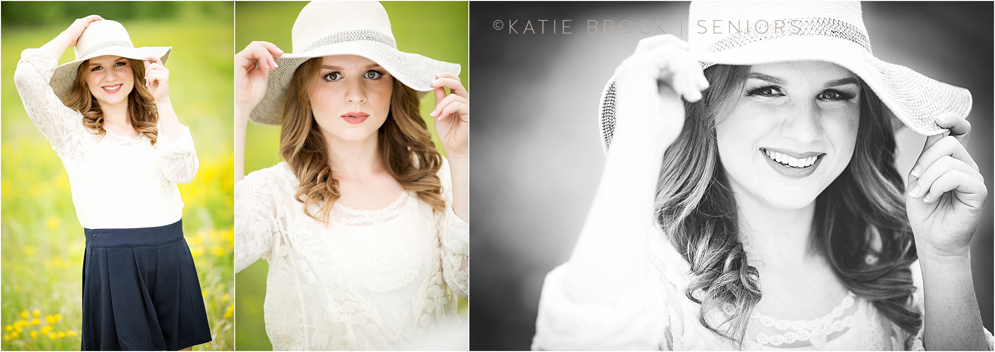 Senior pictures with floppy hat