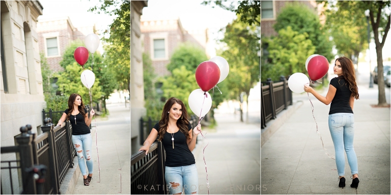 Senior pictures with balloons