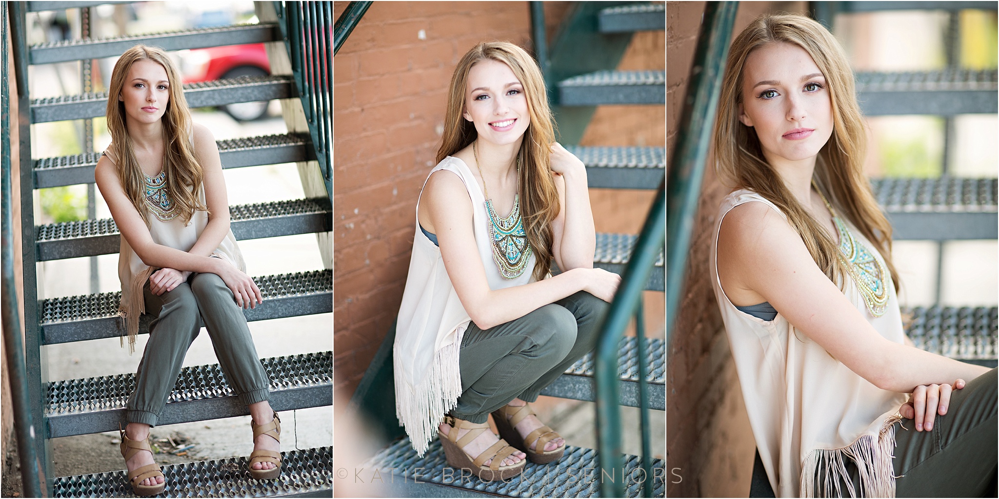 Senior pics on stairs
