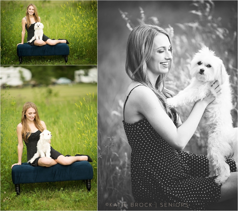 Senior pictures with puppy