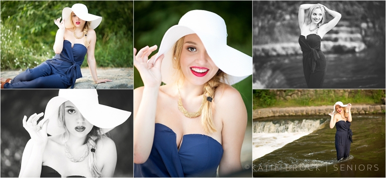 ND senior pics with floppy hat
