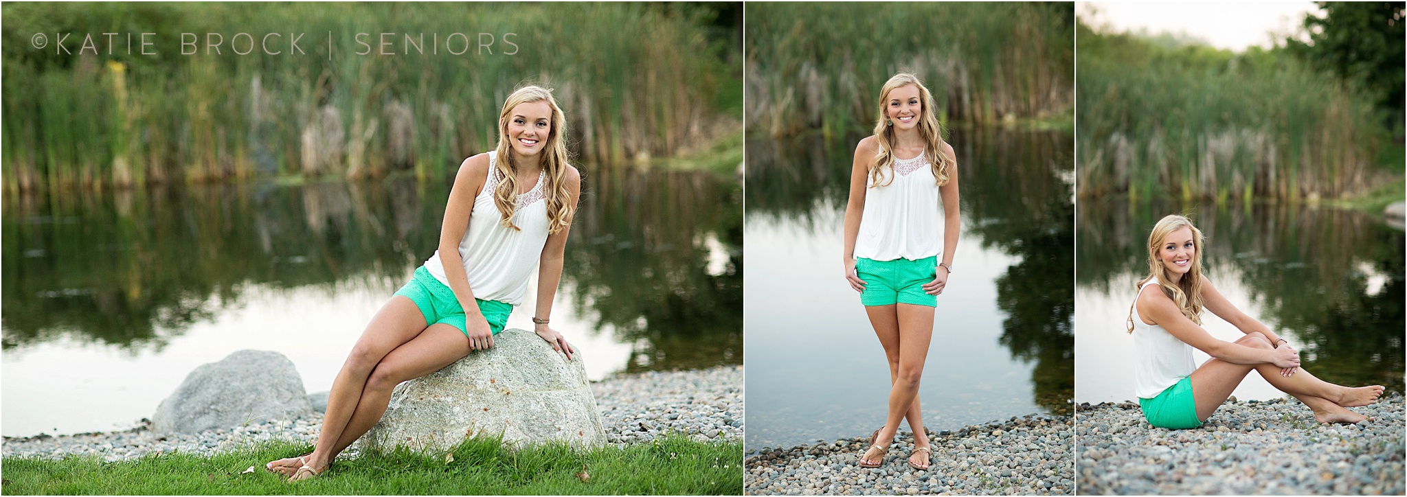 Senior pictures by pond