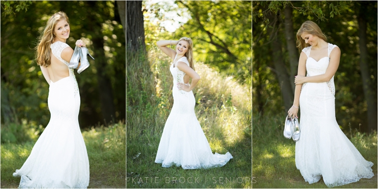 Outdoor senior prom dress pictures