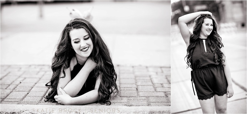 Black and White senior photos