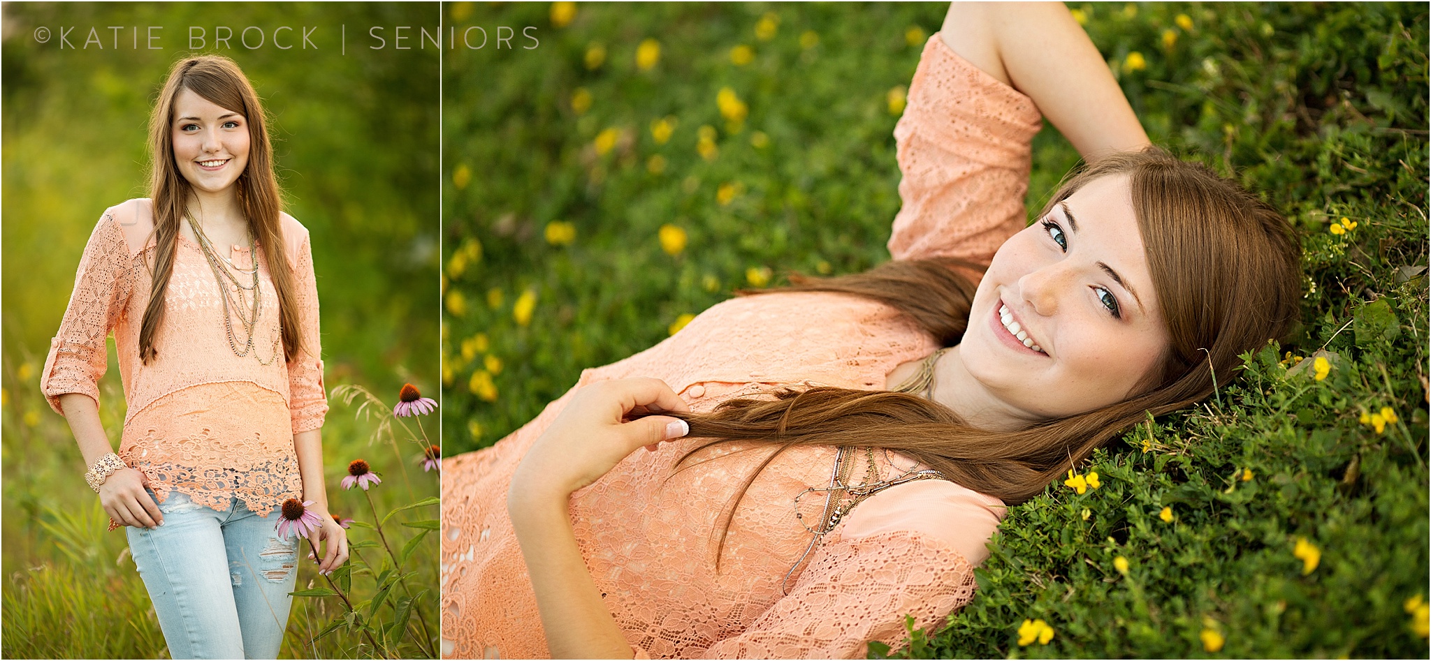 Senior pics in flowers
