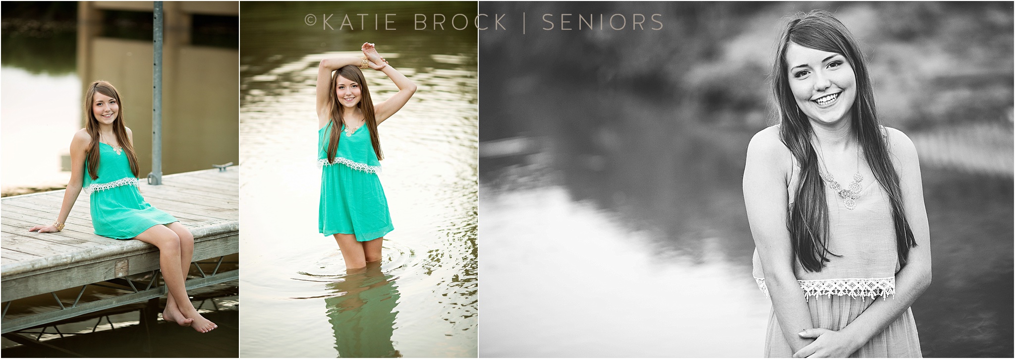Senior photos in river