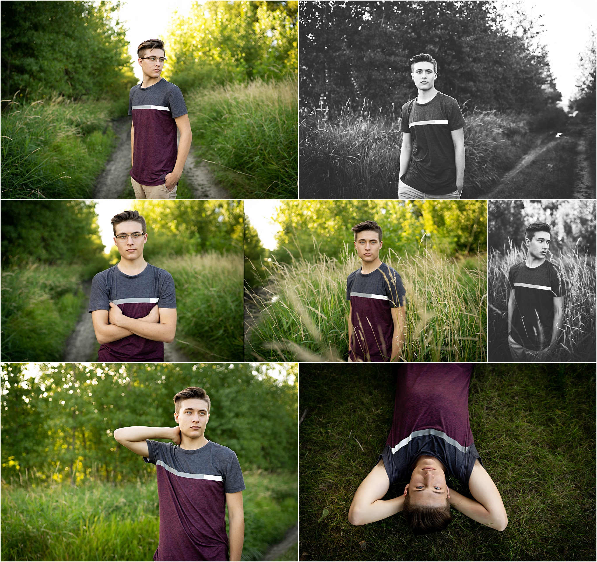 Senior boy photos in country