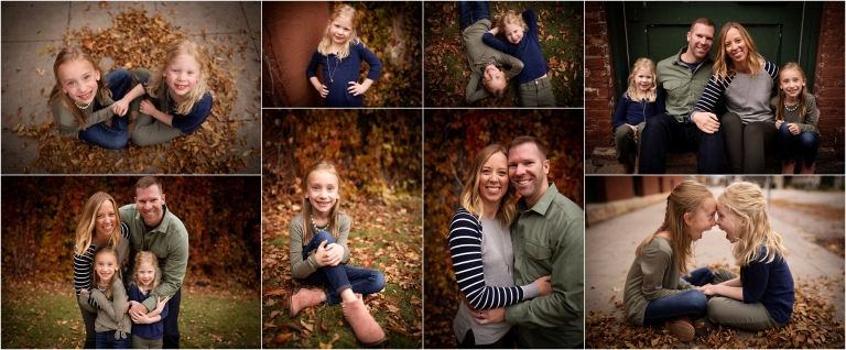 Fall family of four photos